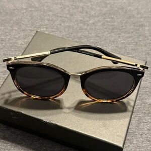Unbranded Stylish Black w Brown Tortoise & Gold Sunglasses, 100% UV Protection